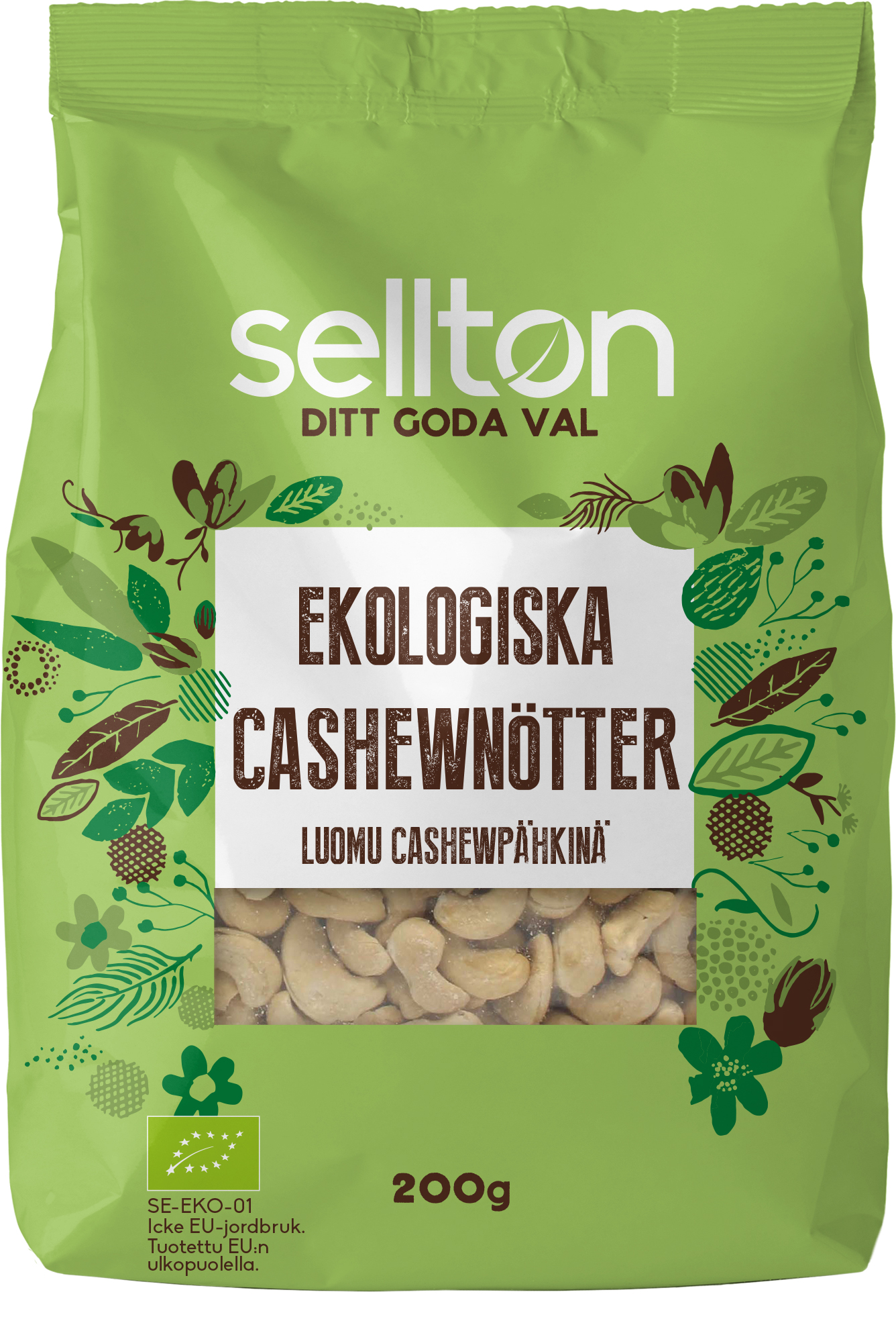 Sellton Cashewnötter Eko 200 g