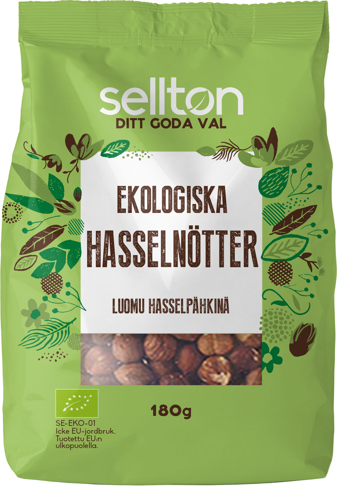 Sellton Hasselnötter Eko 180 g