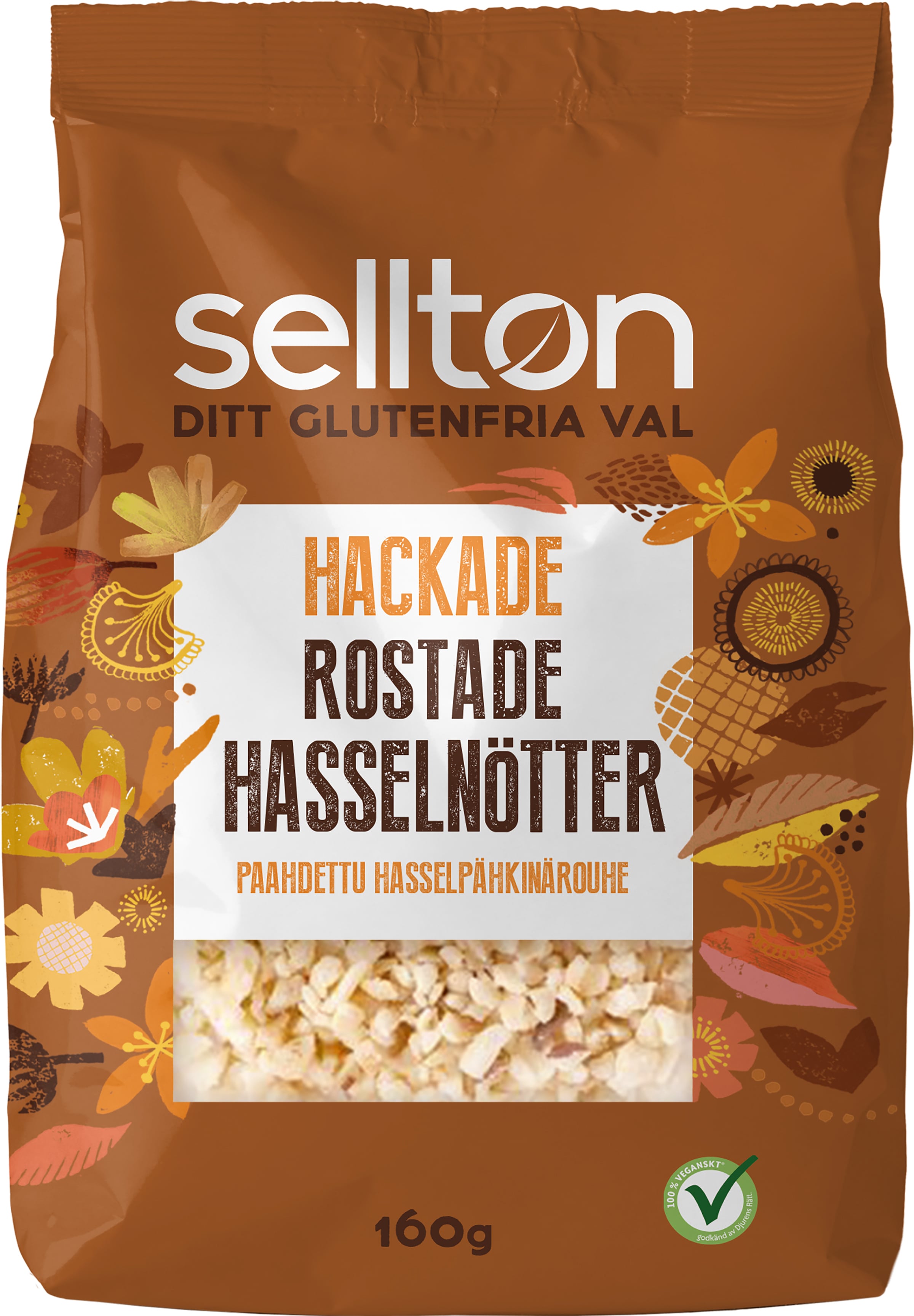 Sellton Hackade Rostade Hasselnötter 160 g
