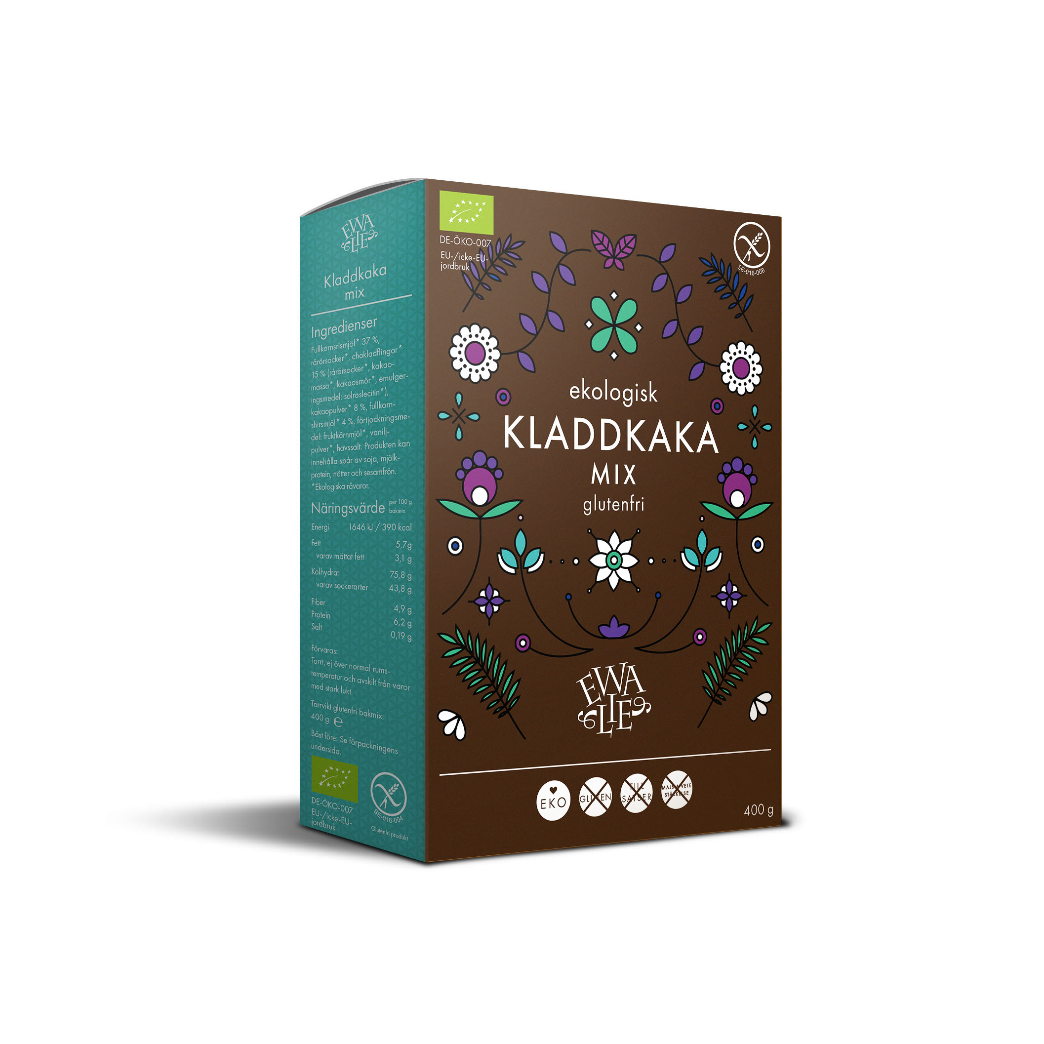 Ewalie Glutenfri Ekologisk Kladdkaka Mix 400 g