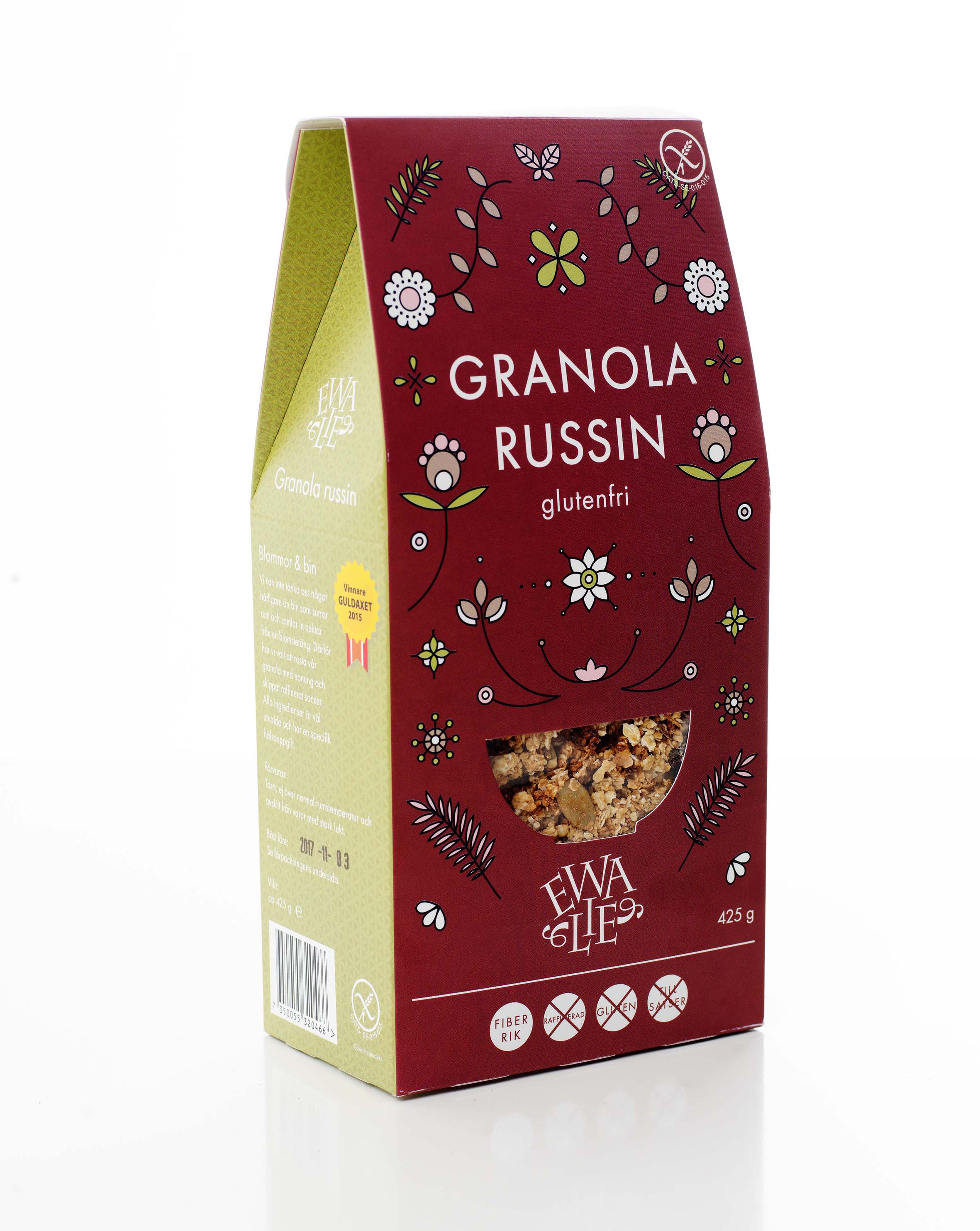 Ewalie Glutenfri Ekologisk Glanola Russin 425 g