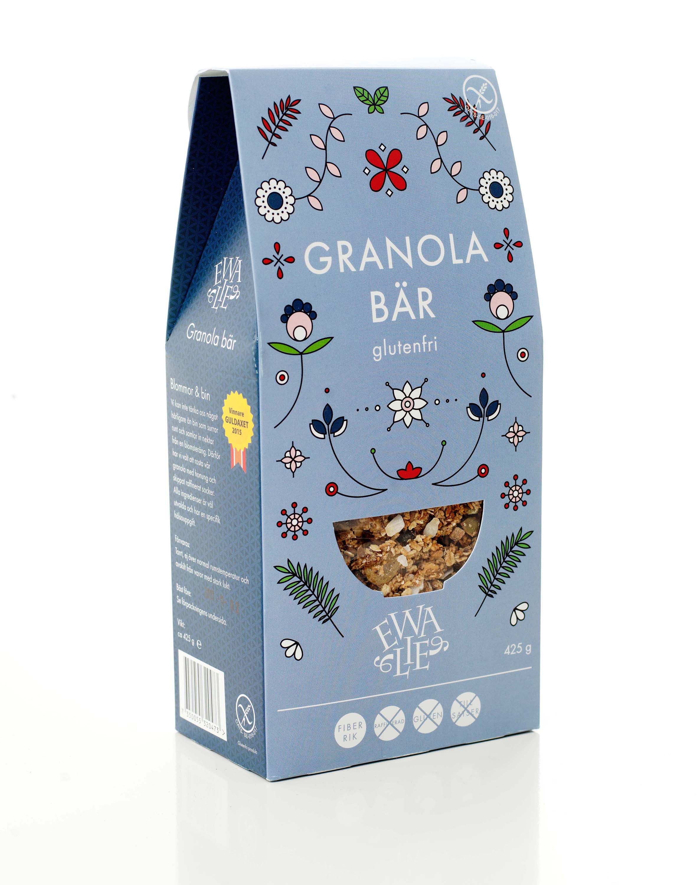 Ewalie Glutenfri Ekologisk Glanola Bär 425 g