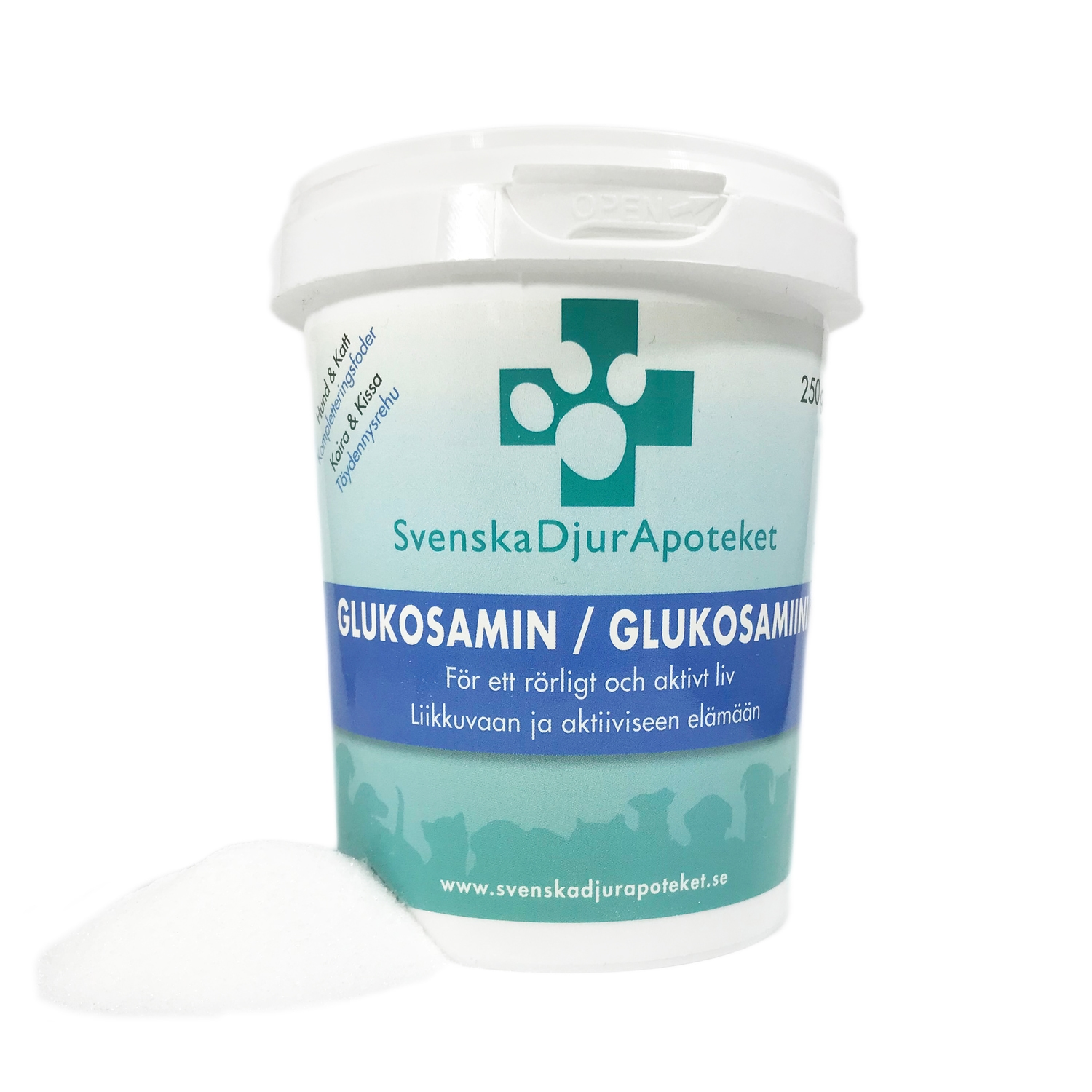 Alternativ bild 1 för Svenska Djurapoteket Glukosamin (120 g)