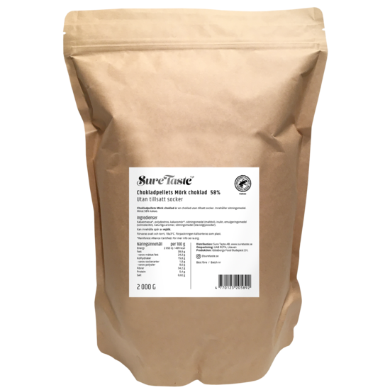 Sure Taste Chokladpellets Mörk Choklad 2 kg
