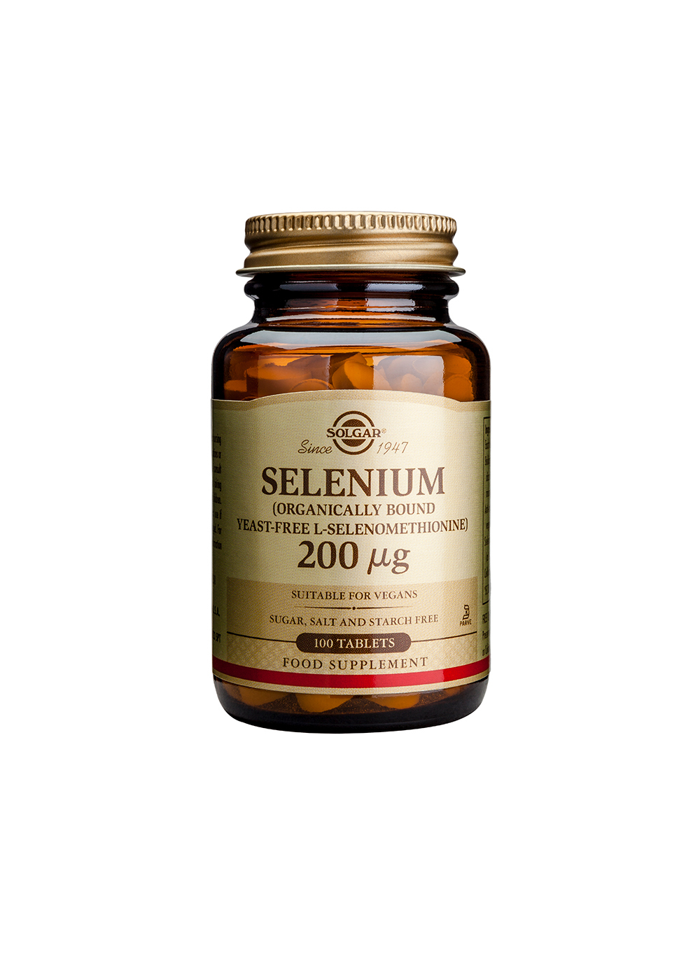 Solgar Selenium-6 200 ug (Yeast Free) 100 tabletter