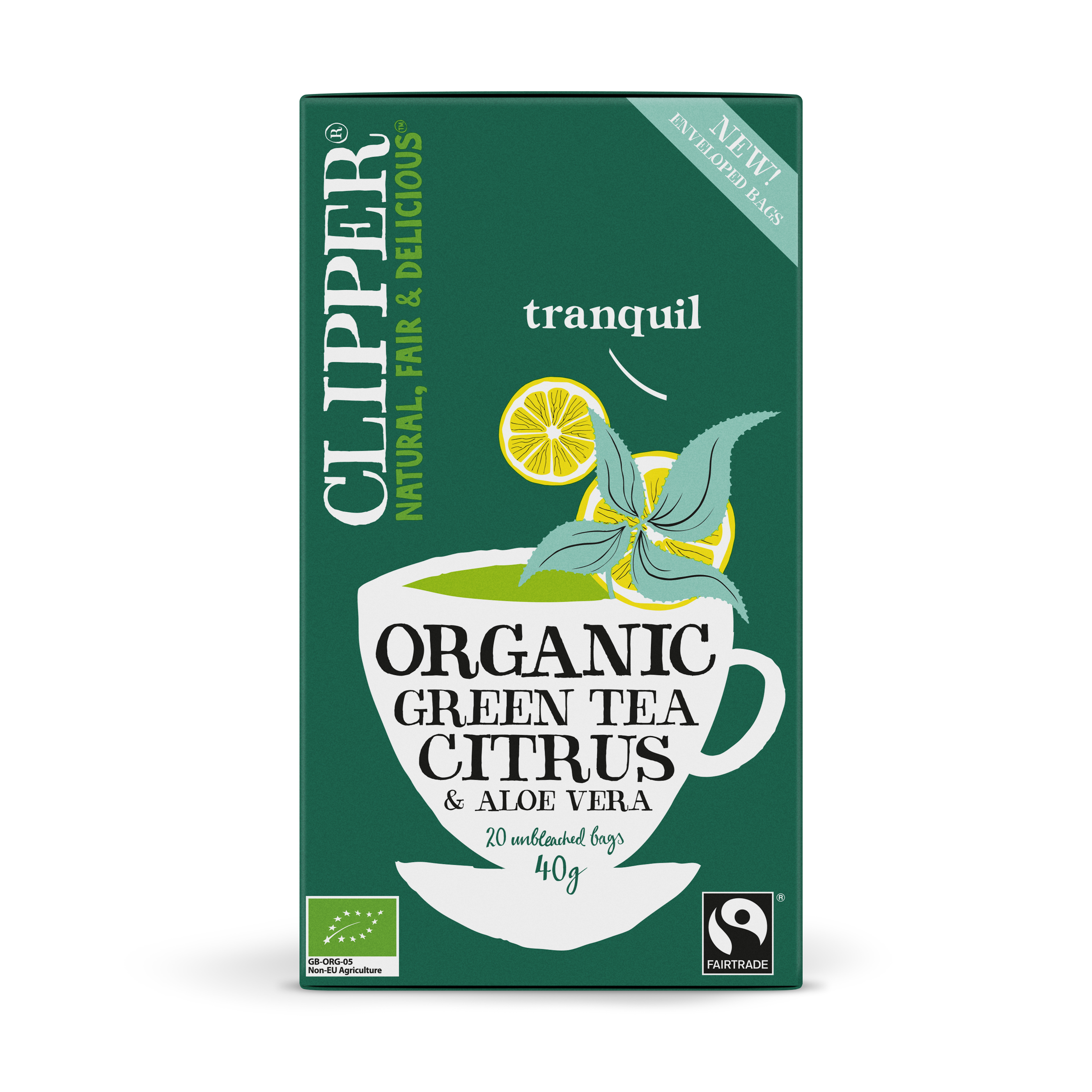 Clipper Organic Green Tea Green Citrus Aloe Vera 20 st