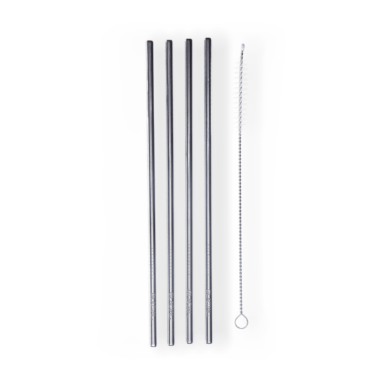 Glacial 4-pack Stainless Steel Straw set