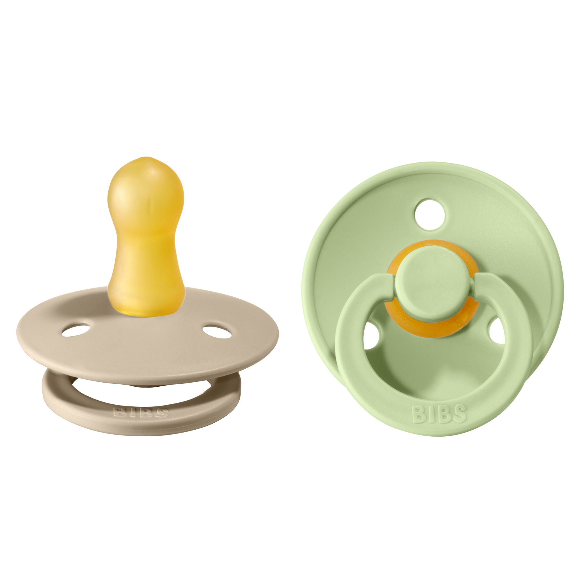 BIBS Colour Sand/Pistachio strl. 1 (0-6 månader) 2-pack