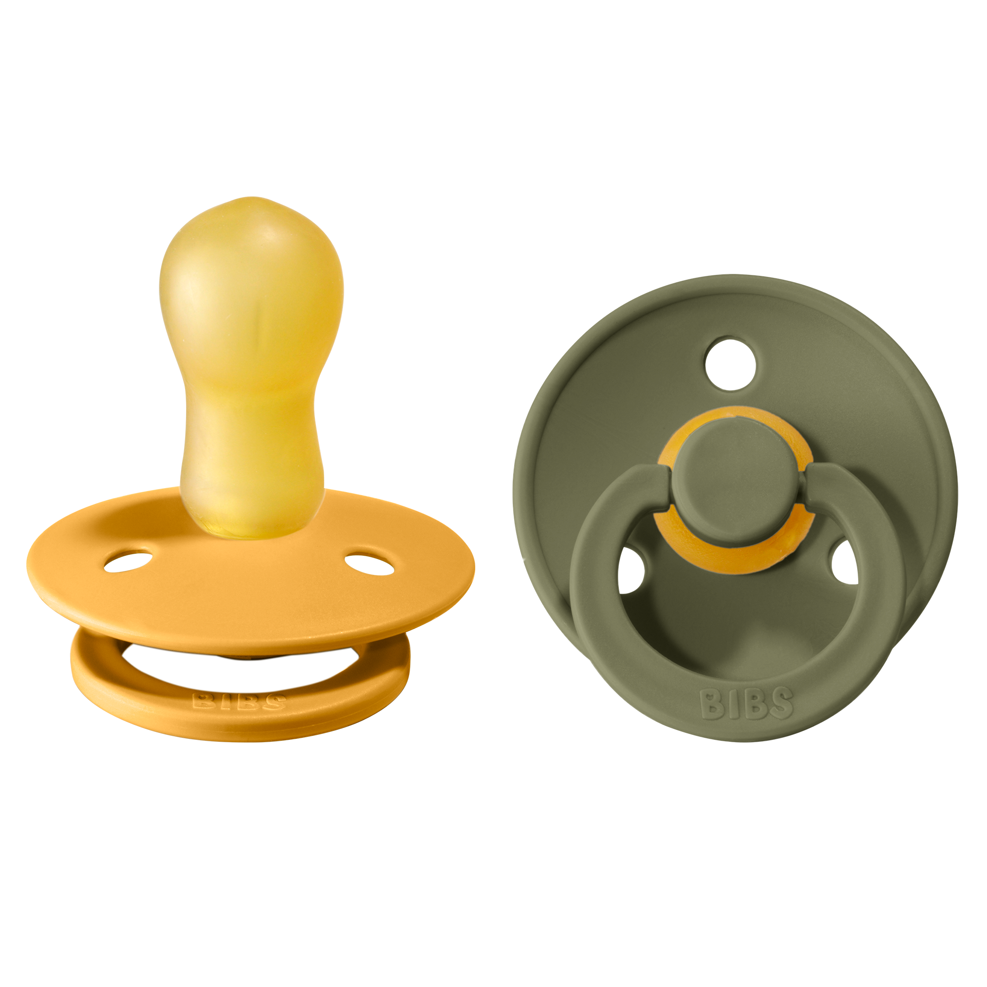 BIBS Colour Honey Bee/Olive strl. 3 (+18 månader)2-pack