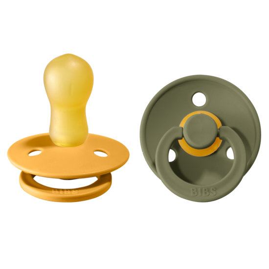 BIBS Colour Honey Bee/Olive strl. 3 (+18 månader)2-pack