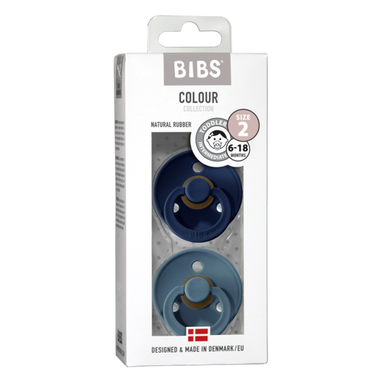 BIBS Colour Latex Size 2 Deep Space/Petrol 2-pack