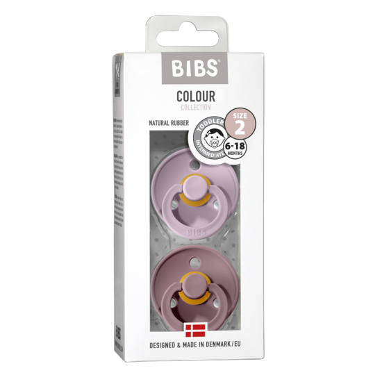 BIBS Colour Dusky Lilac/Heather strl. 2 (6-18 månader) 2-pack
