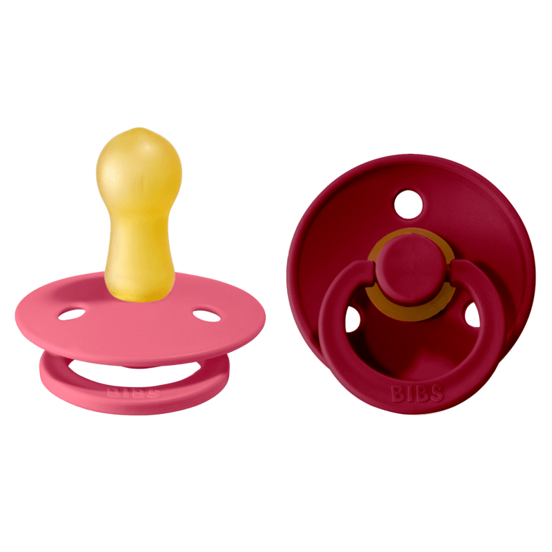 BIBS Colour Latex Size 2 Coral/Ruby 2-pack