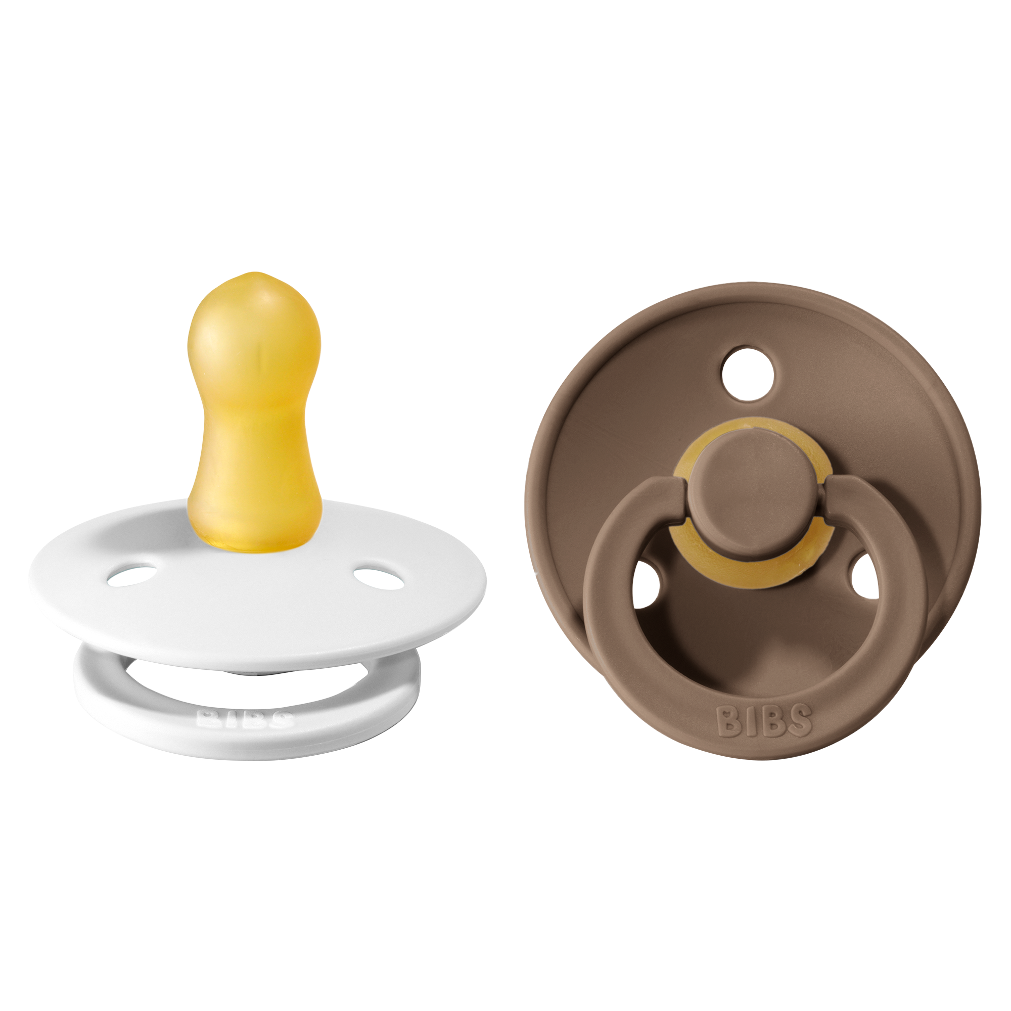 BIBS Colour Nappar White/Dark Oak strl. 1 (0-6 månader) 2-pack