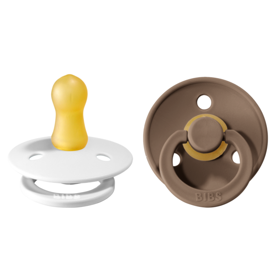 BIBS Colour Nappar White/Dark Oak strl. 1 (0-6 månader) 2-pack