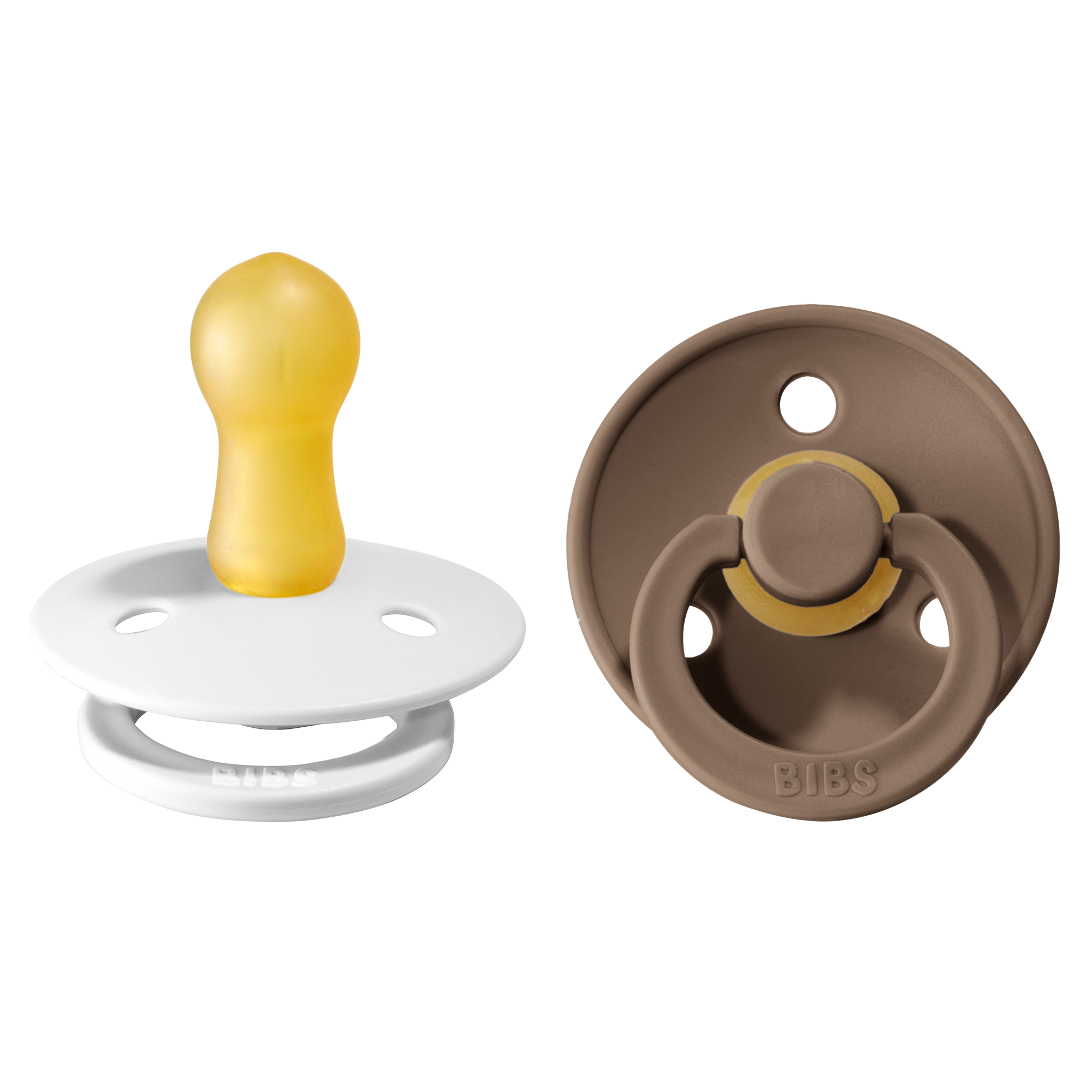 BIBS Colour Nappar White/Dark Oak strl. 2 (6-18 månader) 2-pack