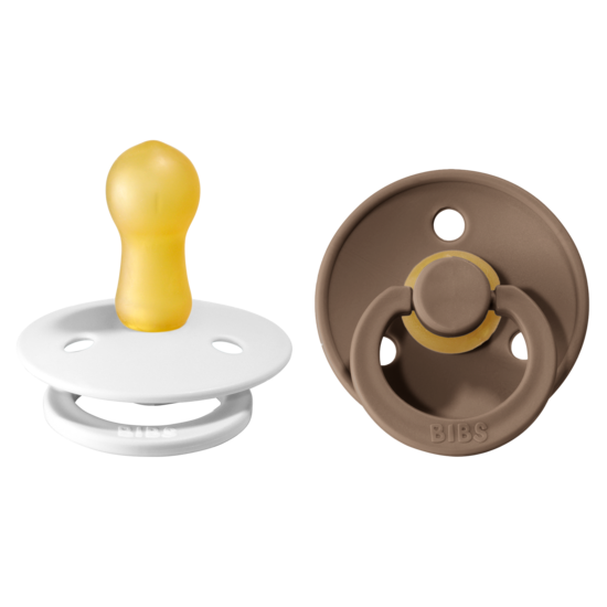 BIBS Colour Nappar White/Dark Oak strl. 2 (6-18 månader) 2-pack