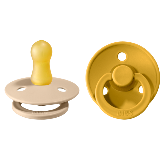 BIBS Colour Nappar Vanilla/Mustard strl. 1 (0-6 månader) 2-pack