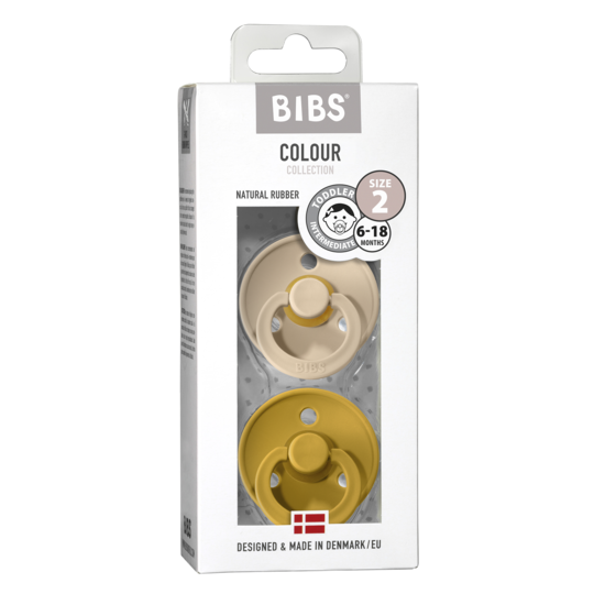 BIBS Colour Nappar Vanilla/Mustard strl. 2 (6-18 månader) 2-pack
