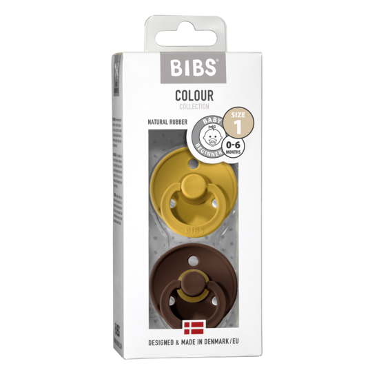 BIBS Colour Nappar Mustard/Mocha strl. 1 (0-6 månader) 2-pack