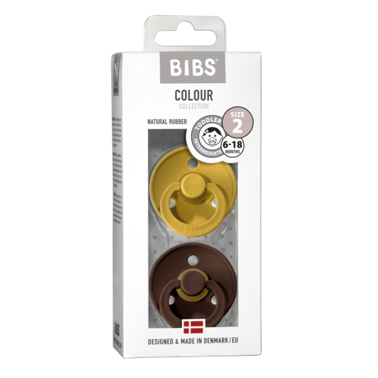 BIBS Colour Nappar Mustard/Mocha strl. 2 (6-18 månader) 2-pack