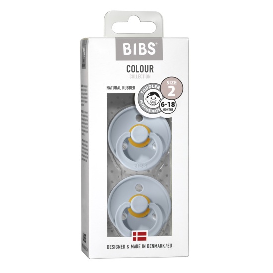 BIBS Colour Nappar Baby Blue/Baby Blue strl. 2 (6-18 månader) 2-pack