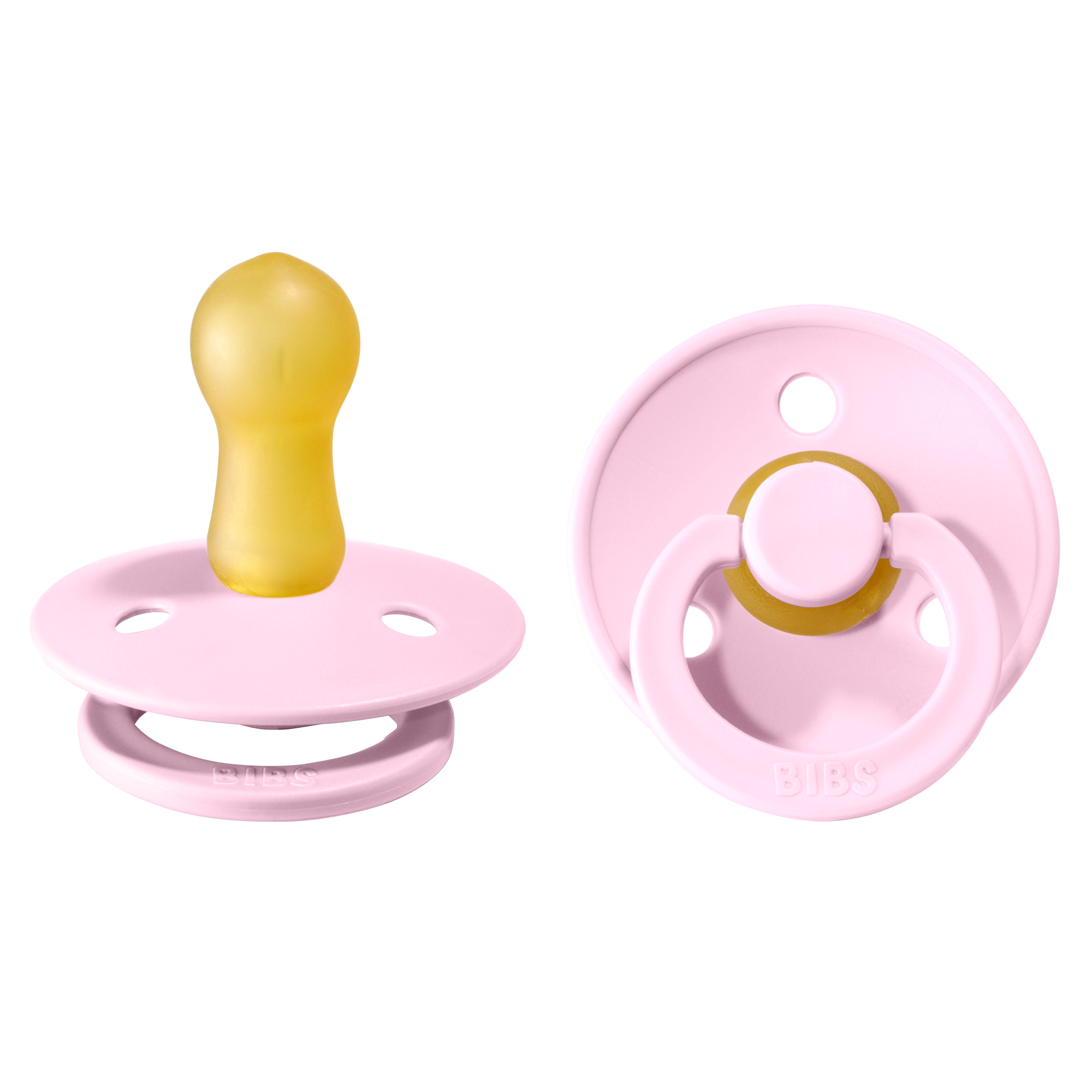 BIBS Colour Latex Size 2 Baby Pink/Baby Pink 2-pack