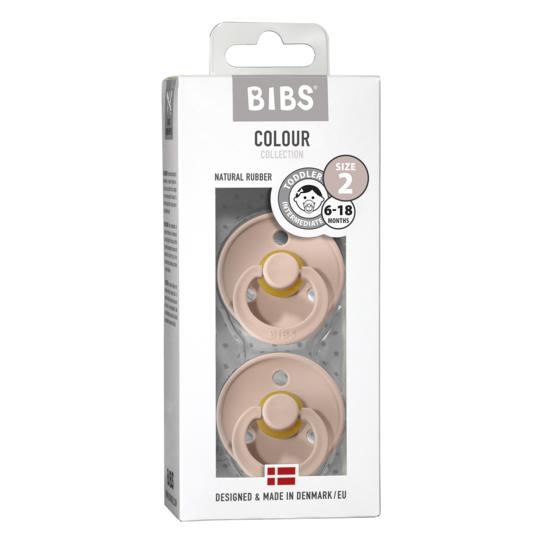 BIBS Colour Latex Size 2 Blush/Blush 2-pack
