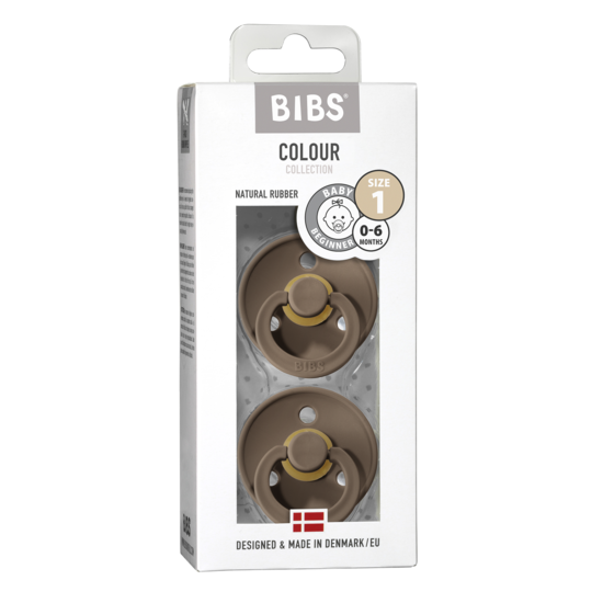 BIBS Colour Nappar Dark Oak/Dark Oak strl. 1 (0-6 månader) 2-pack