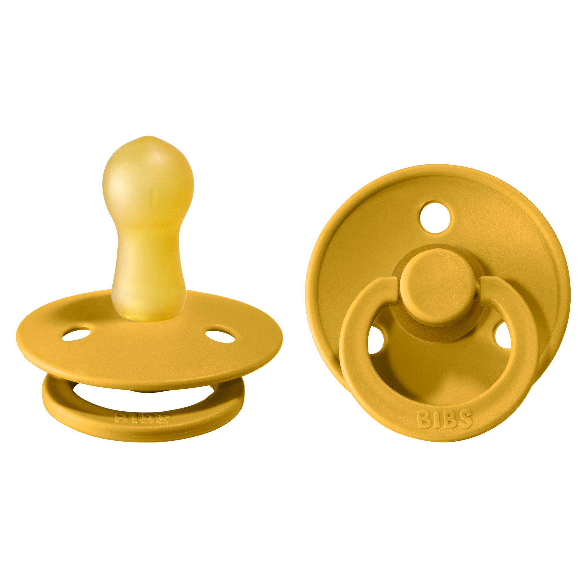 BIBS Colour Latex Size 2 Mustard/Mustard 2-pack