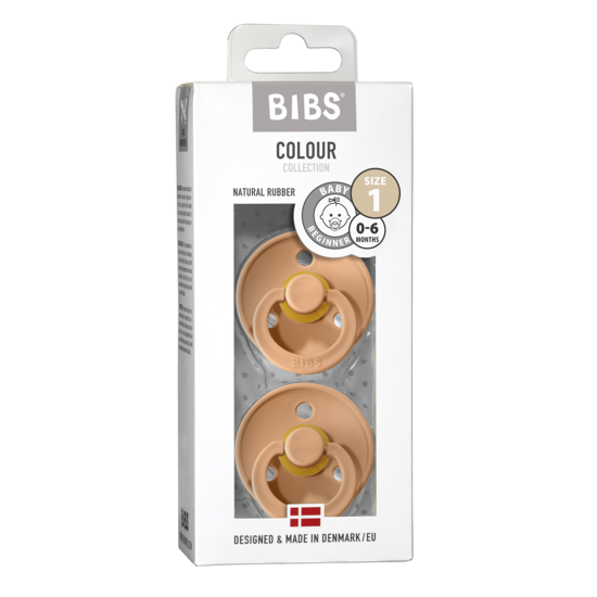 BIBS Colour Nappar Peach/Peach strl. 1 (0-6 månader) 2-pack