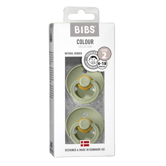 BIBS Colour Latex Size 2 Sage/Sage 2-pack