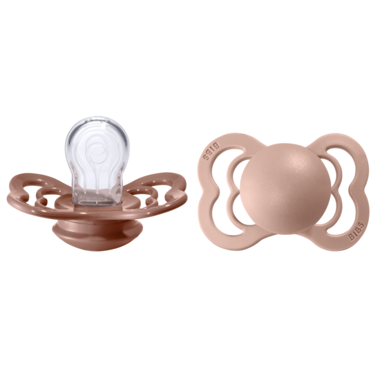 BIBS Supreme Silicone Size 1 Woodchuck/Blush 2-pack