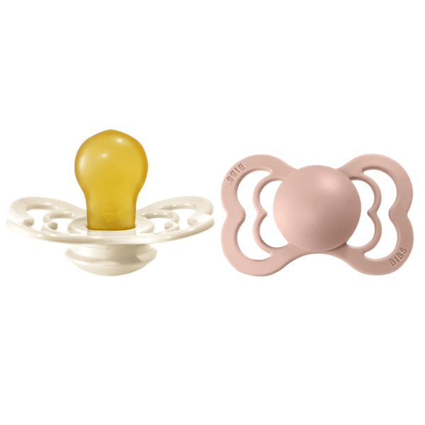 BIBS Supreme Nappar Latex Ivory/Blush strl. 2 (6-18 månader) 2-pack