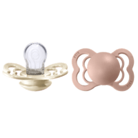 BIBS Supreme Silicone Size 1 Ivory/Blush 2-pack