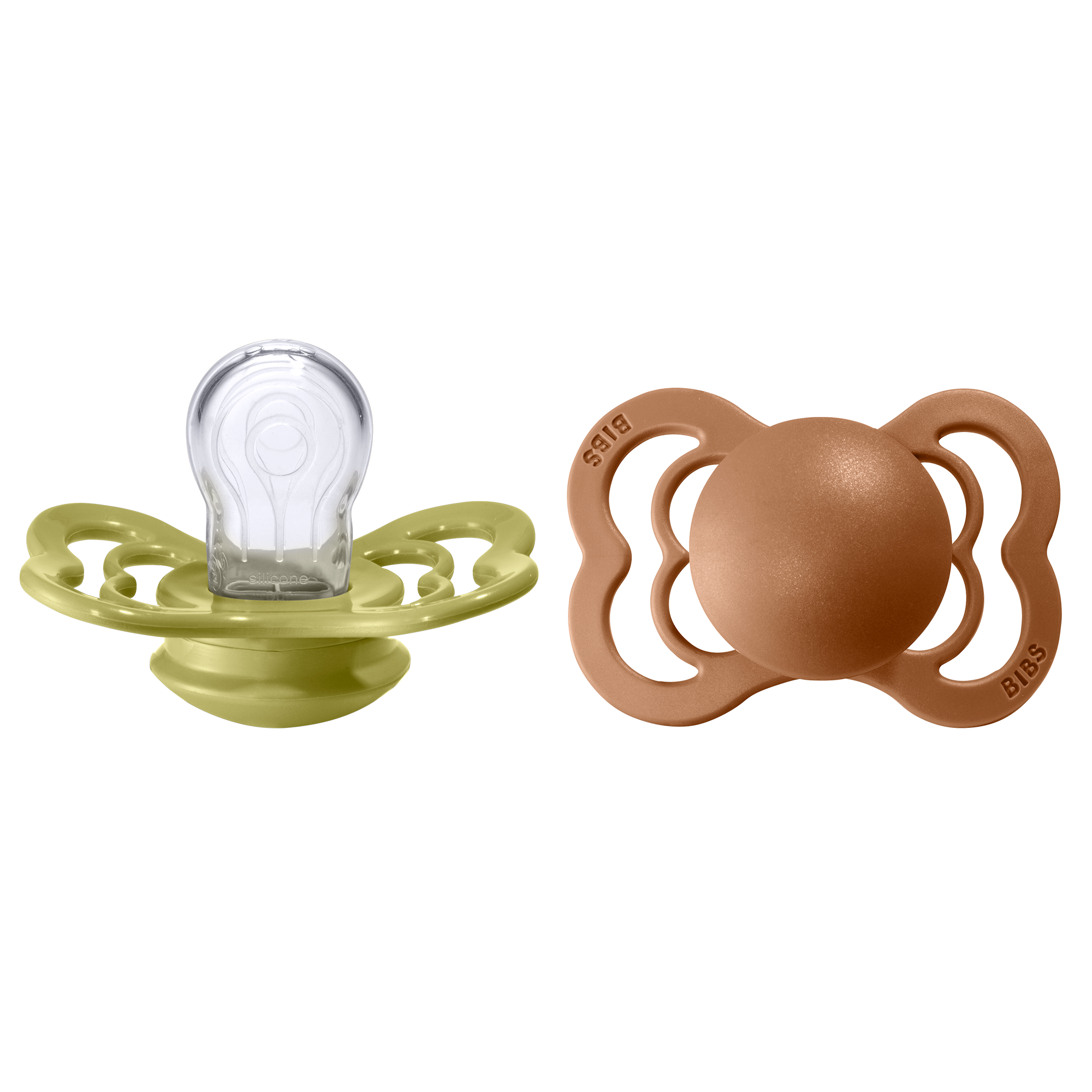 BIBS Supreme Nappar Silicone Meadow/Earth strl. 1 (0-6 månader) 2-pack