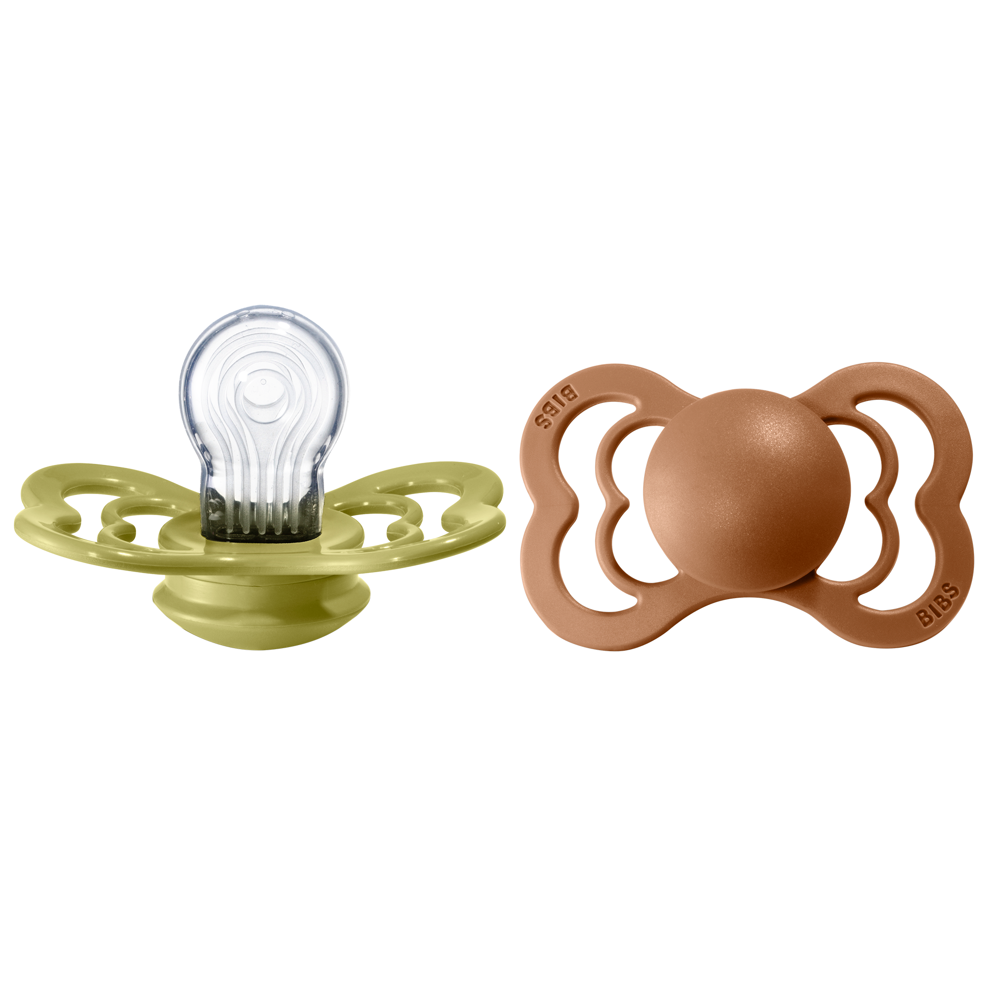BIBS Supreme Nappar Silicone Meadow/Earth strl. 2 (6-18 månader) 2-pack