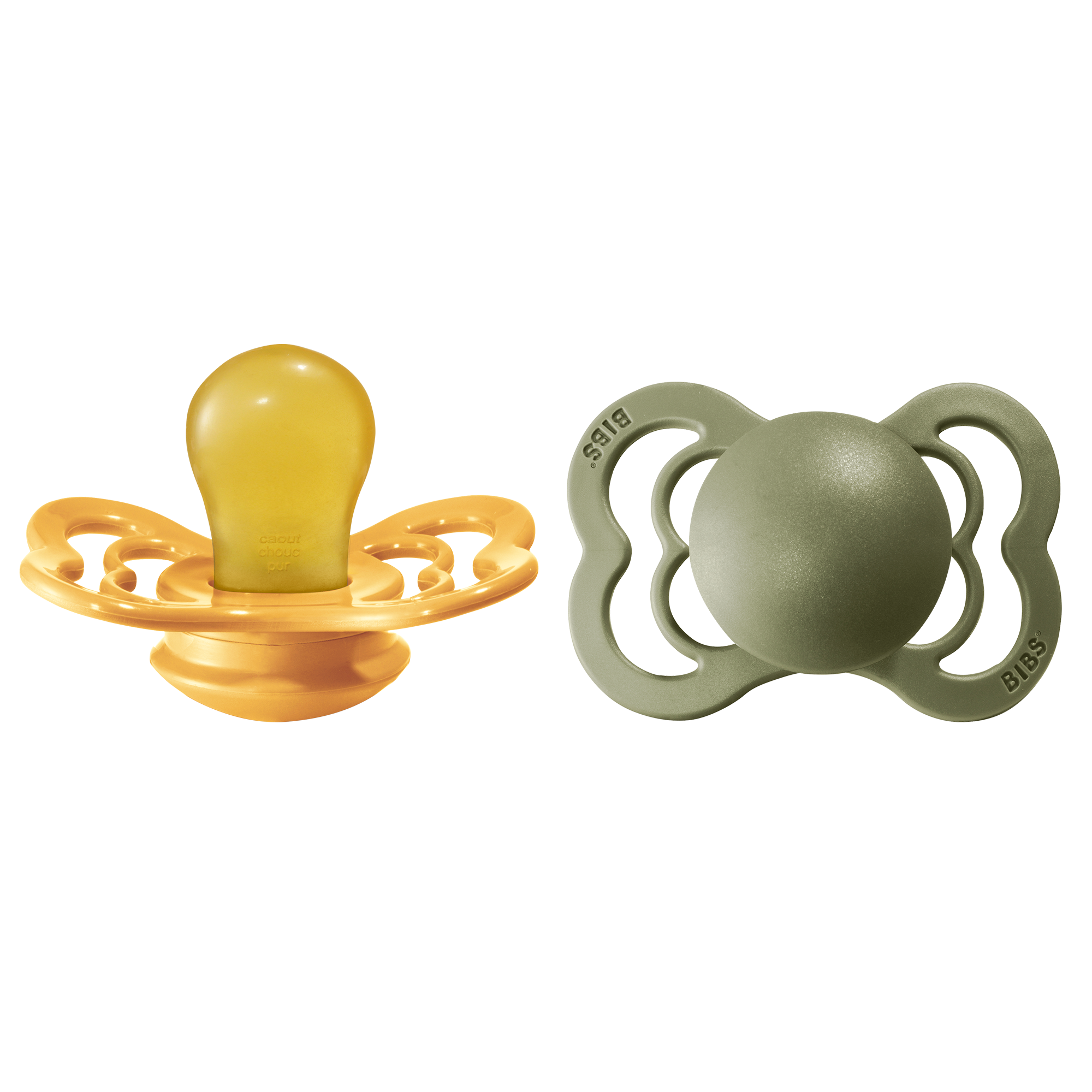 BIBS Supreme Nappar Latex Honey Bee/Olive strl. 1 (0-6 månader) 2-pack