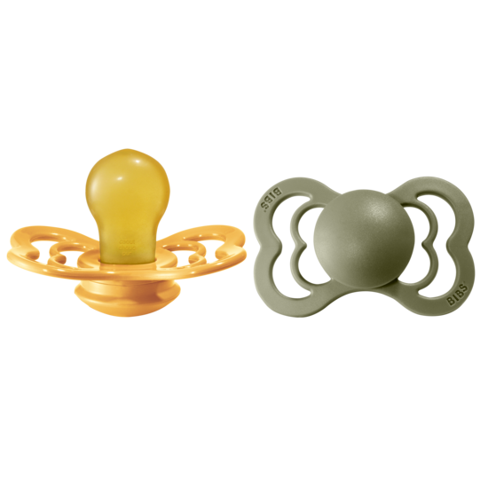 BIBS Supreme Nappar Latex Honey Bee/Olive strl. 2 (6-18 månader) 2-pack