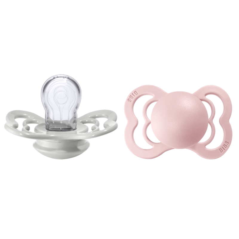 BIBS Supreme Silicone Size 1 Haze/Blossom 2-pack