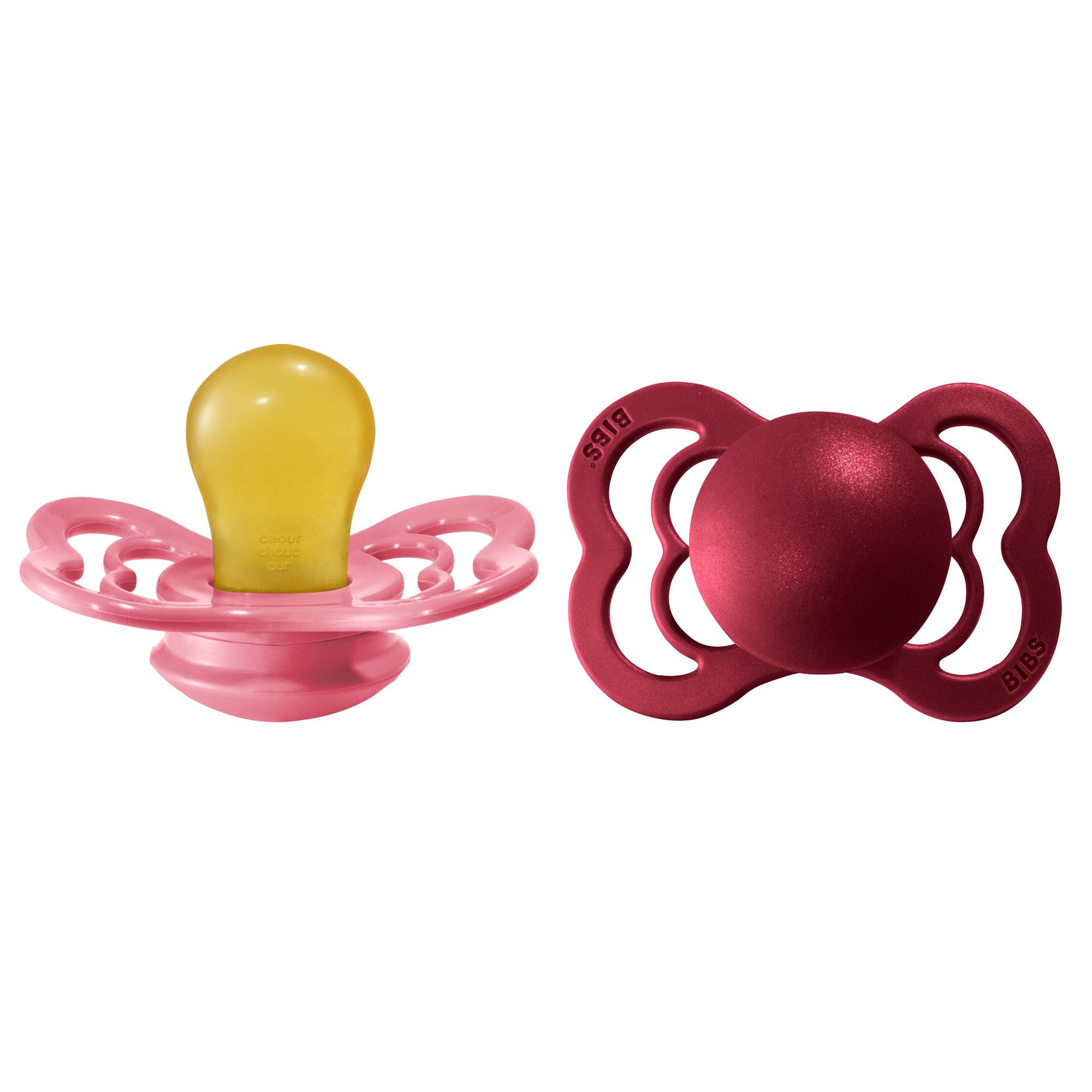 BIBS Supreme Nappar Latex Coral/Ruby strl. 1 (0-6 månader) 2-pack