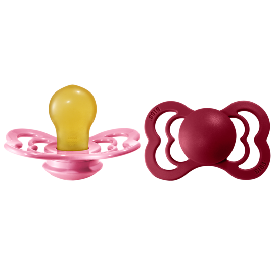 BIBS Supreme Nappar Latex Coral/Ruby strl. 2 (6-18 månader) 2-pack