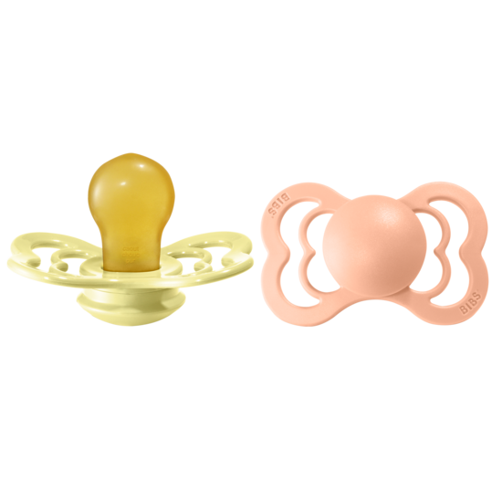 BIBS Supreme Nappar Latex Sunshine/Peach Sunset strl. 2 (6-18 månader) 2-pack