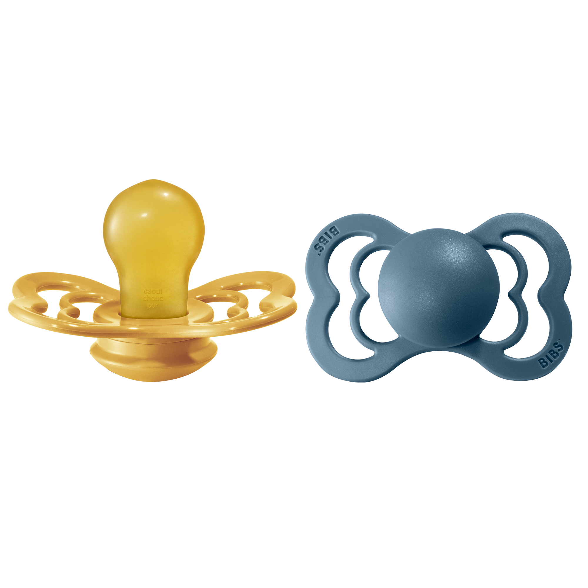 BIBS Supreme Nappar Latex Mustard/Petrol strl. 2 (6-18 månader) 2-pack