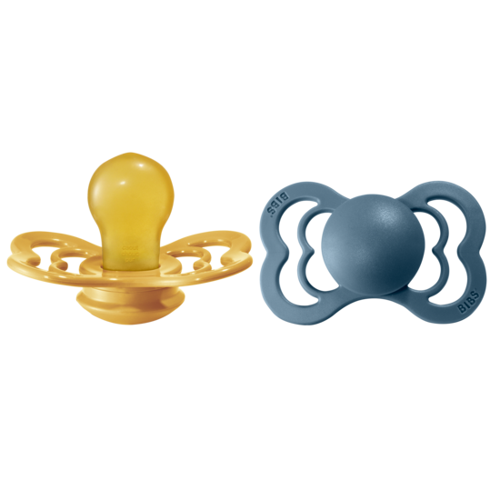 BIBS Supreme Nappar Latex Mustard/Petrol strl. 2 (6-18 månader) 2-pack