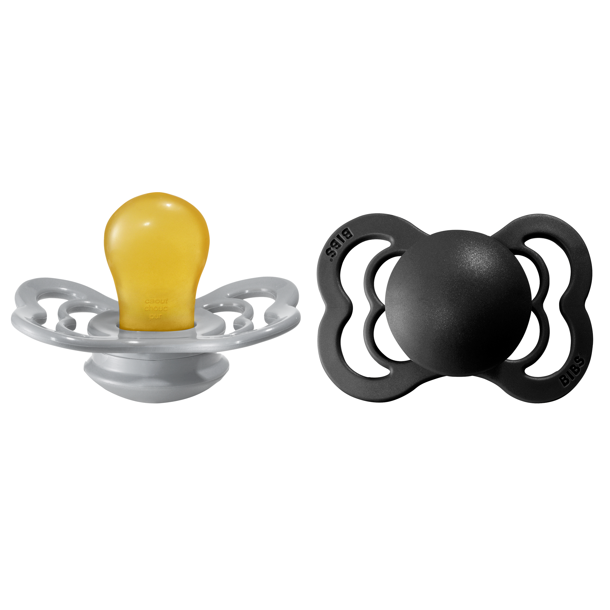 BIBS Supreme Nappar Latex Cloud/Black strl. 1 (0-6 månader) 2-pack