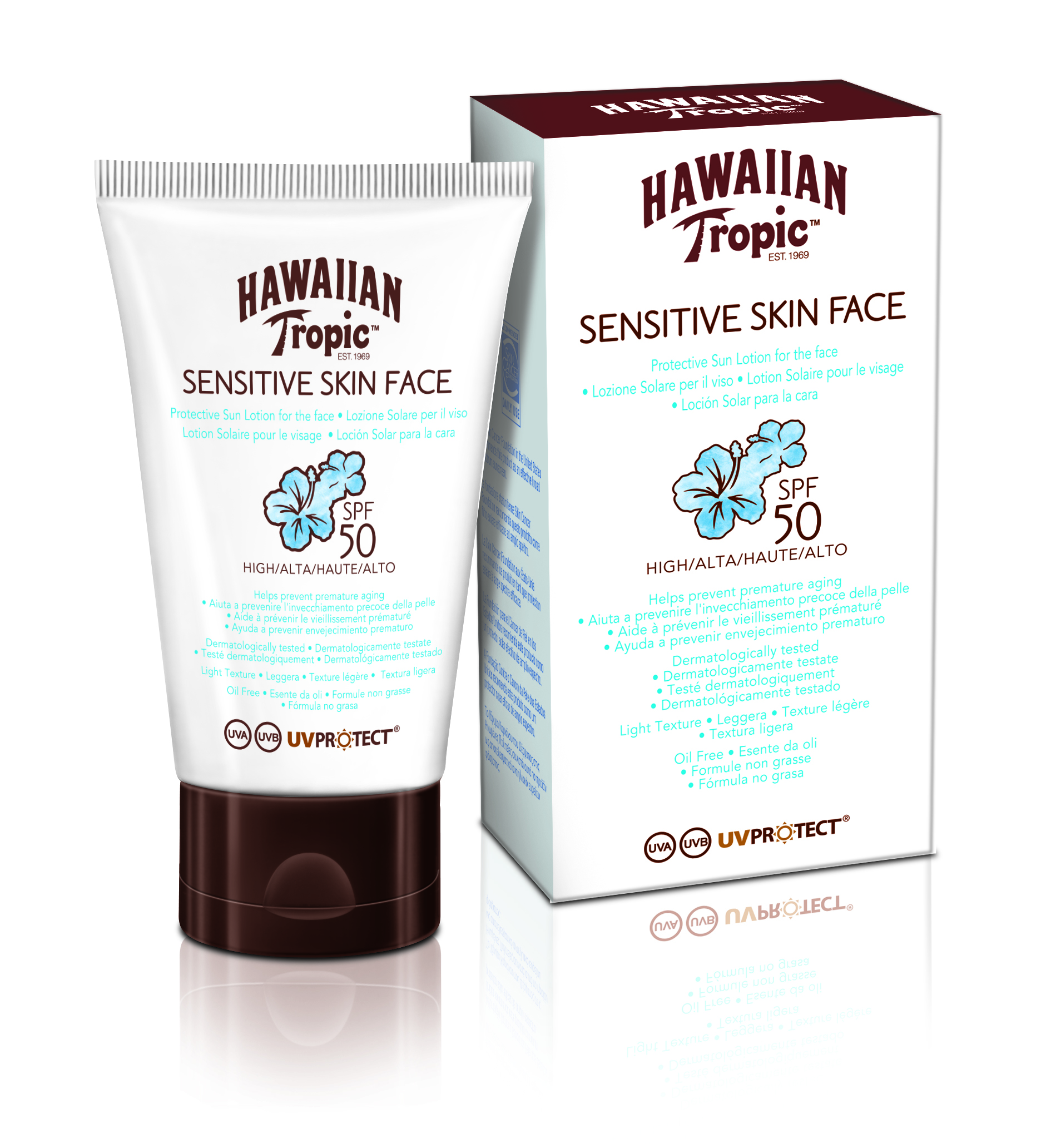 Hawaiian Tropic Sensitive Face Sun Lotion SPF50 50 ml
