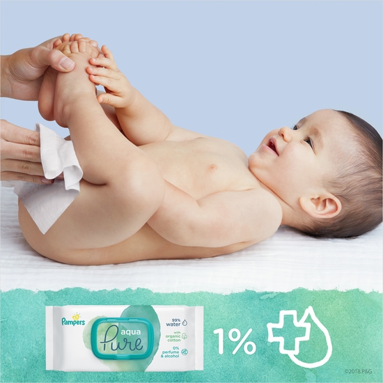 Pampers Aqua Pure Tvättservetter 3x48 st