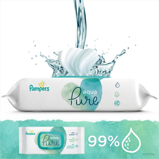 Pampers Aqua Pure Tvättservetter 3x48 st