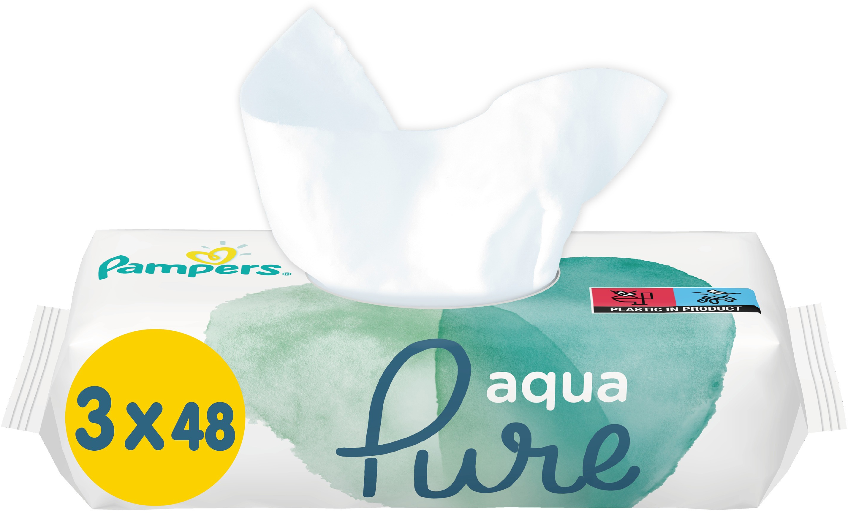 Pampers Aqua Pure Tvättservetter 3x48 st